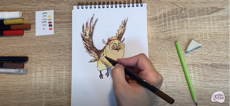 Рисуем Сова из "Царевны"