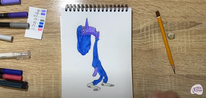 Рисуем Хандра из "Головоломки 2"