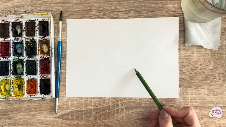 Рисуем Хохлатая синица