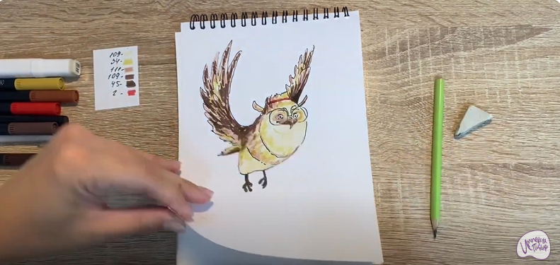 Рисуем Сова из "Царевны"