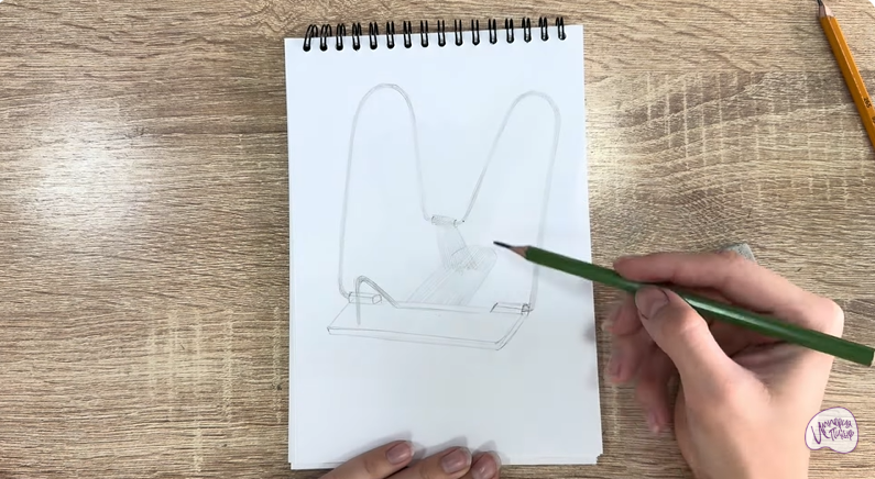 Рисуем Подставка для книг