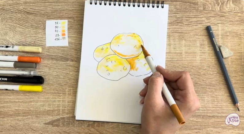 Рисуем Баурсаки