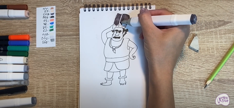 Рисуем Утёс из мультфильма "Маракуда"