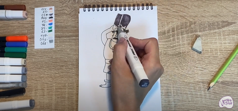 Рисуем Утёс из мультфильма "Маракуда"