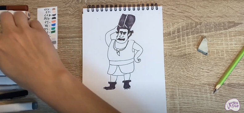 Рисуем Утёс из мультфильма "Маракуда"