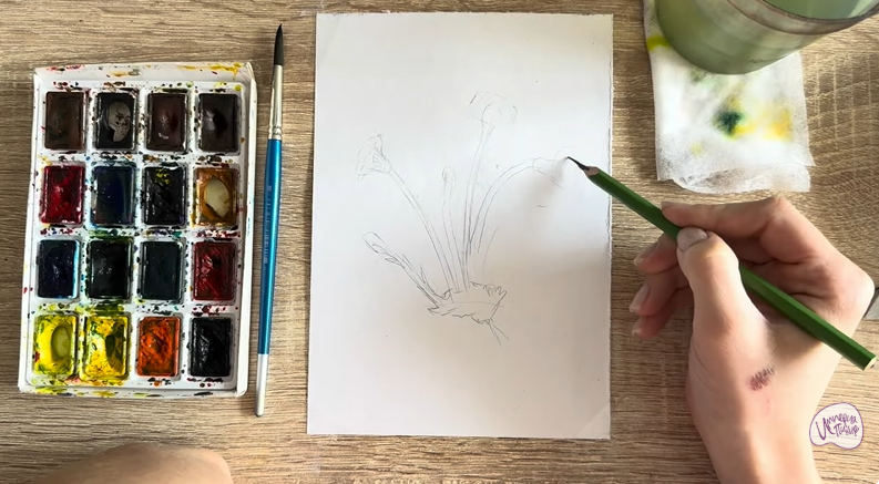 Рисуем Мать-и-мачеха