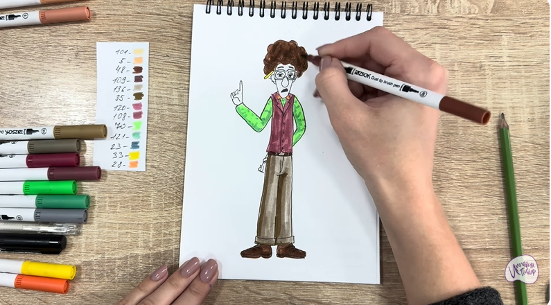 Рисуем Док Динозавров из «Доктор Динозавров»