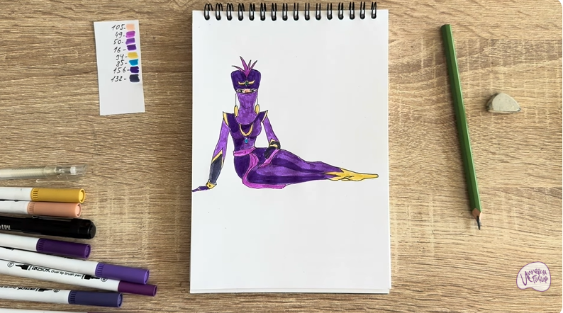 Рисуем Шамаханская Царица из "Три богатыря"