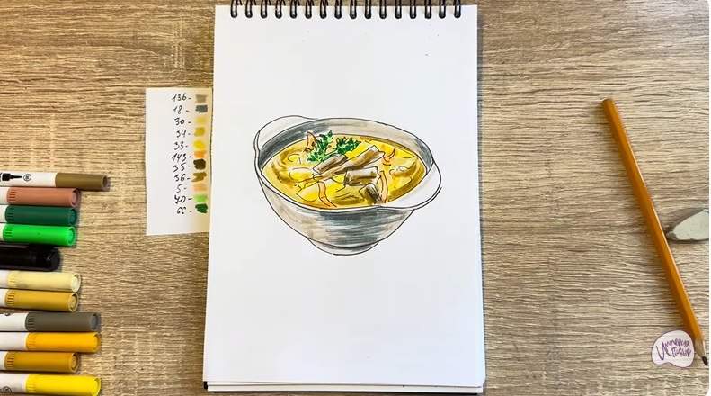 Рисуем Рассольник