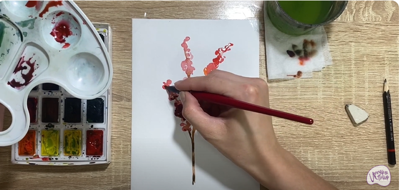 Рисуем Цветок "Илекс"