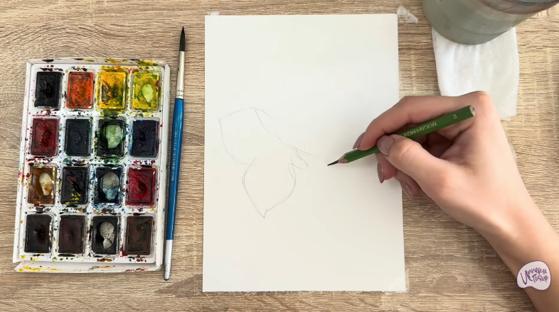 Рисуем Бугенвиллея