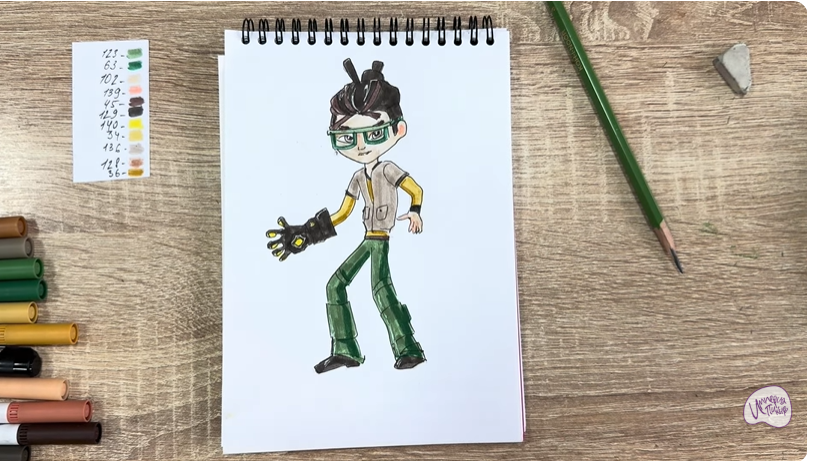 Рисуем Виктор из "герои Энвелла"