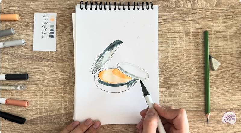 Рисуем Пудра для лица