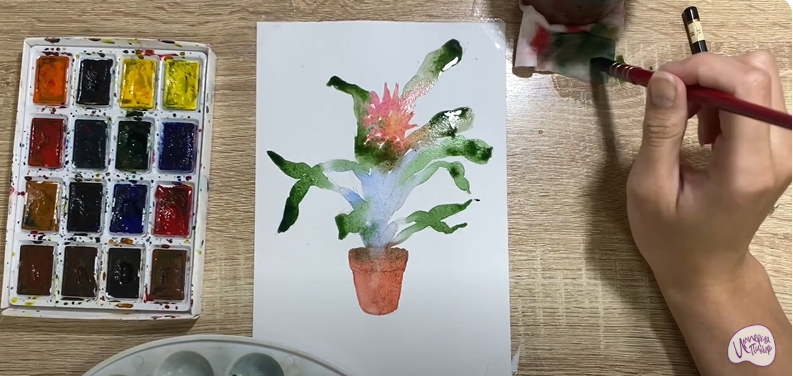 Рисуем Цветок "Эхмея"