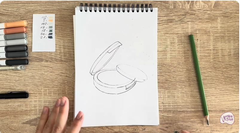 Рисуем Пудра для лица