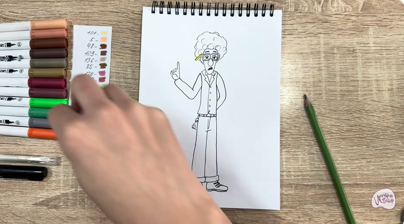 Рисуем Док Динозавров из «Доктор Динозавров»