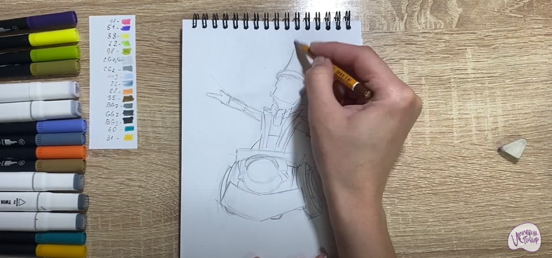 Рисуем Чак из Brawl Stars