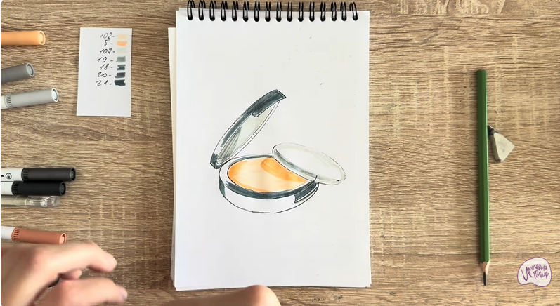 Рисуем Пудра для лица