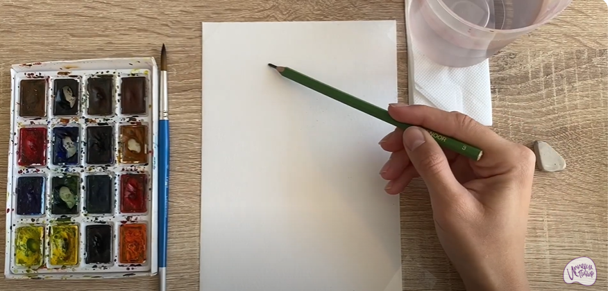 Рисуем Рогатик жёлтый