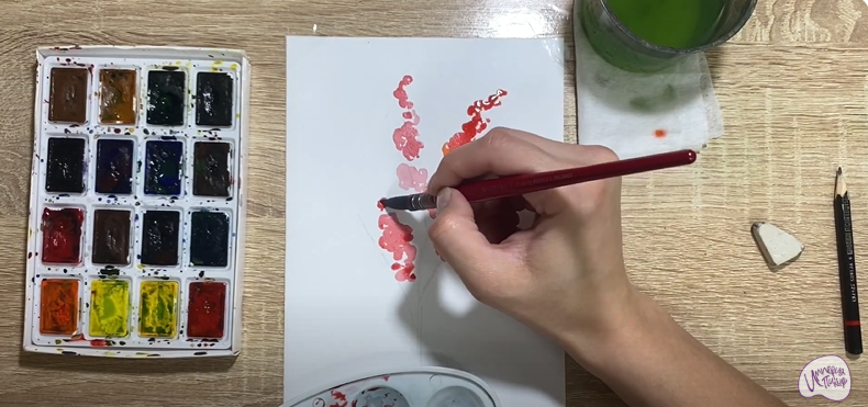 Рисуем Цветок "Илекс"