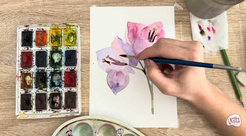 Рисуем Бугенвиллея