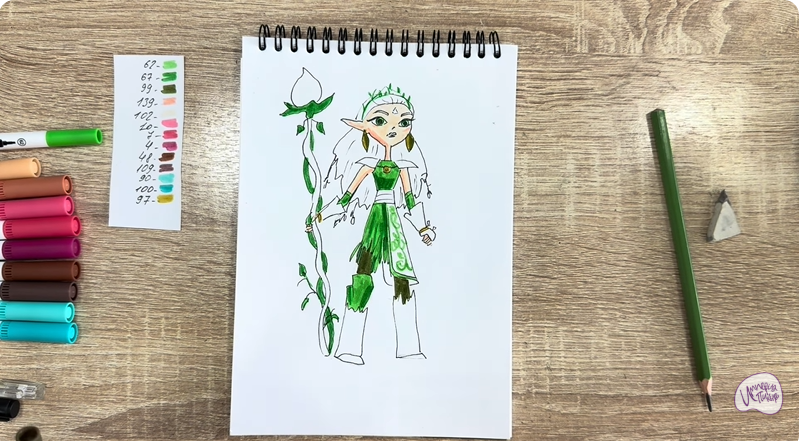 Рисуем Дриада из "Сказочный Патруль"