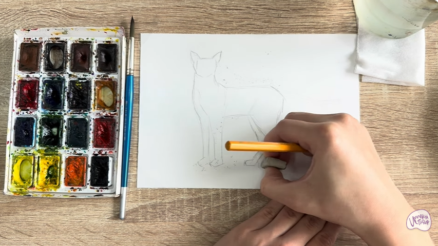 Рисуем Кошка "Чаузи"