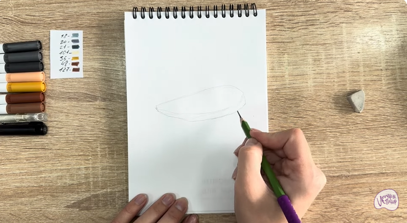 Рисуем Бутерброд с черной икрой