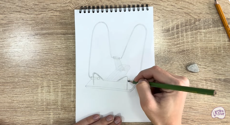 Рисуем Подставка для книг