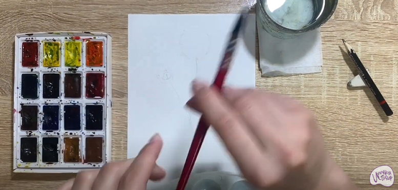 Рисуем Цветок "Скабиоза"
