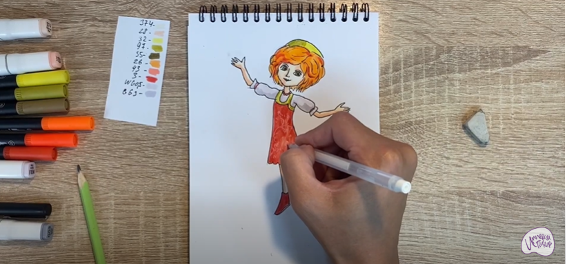 Рисуем Варя из "Царевны"