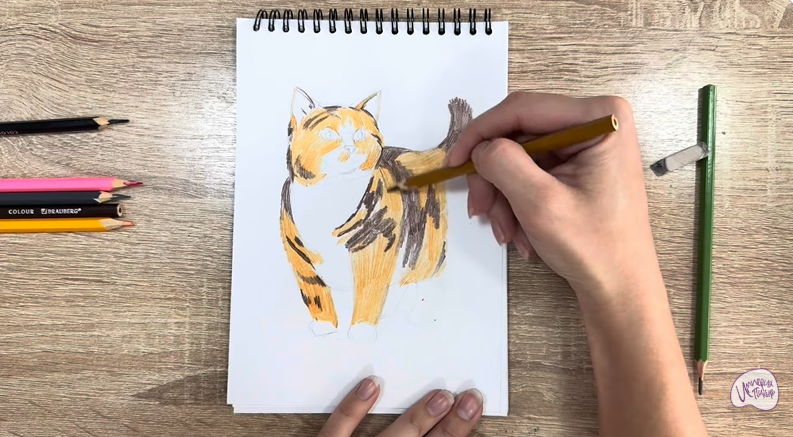 Рисуем Кошка породы "Манчкин"