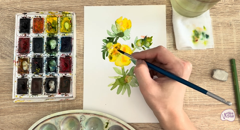 Рисуем Лапчатка