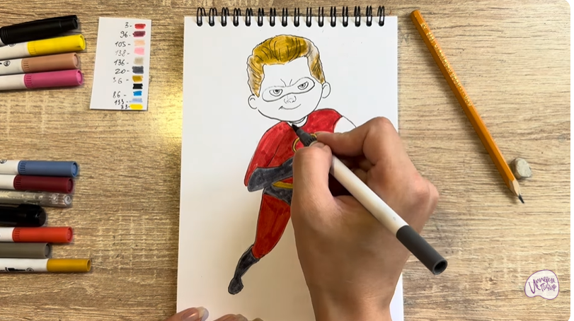 Рисуем Шастик Парр из "Суперсемейка"