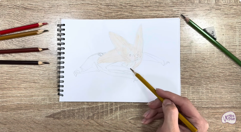 Рисуем Бурый ушан