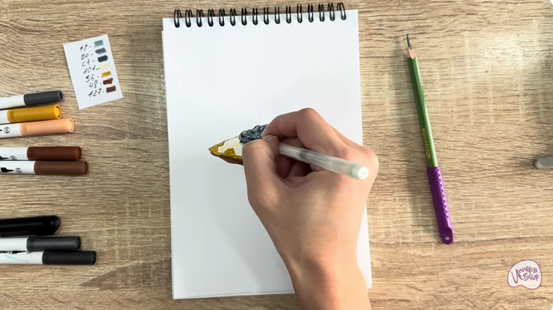 Рисуем Бутерброд с черной икрой