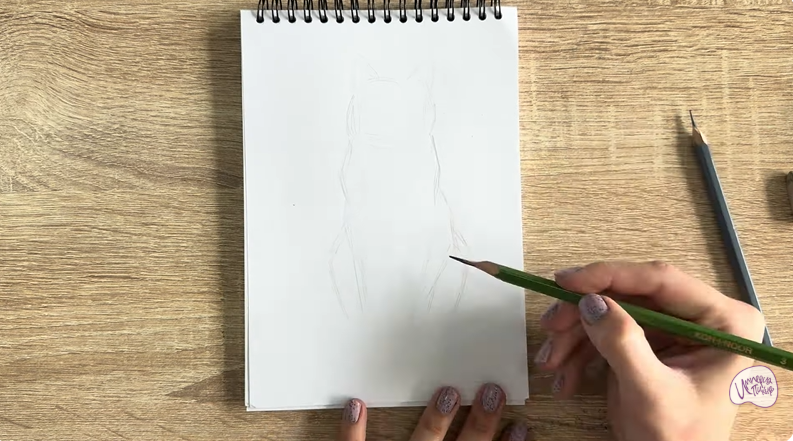 Рисуем Кот породы Шартрез