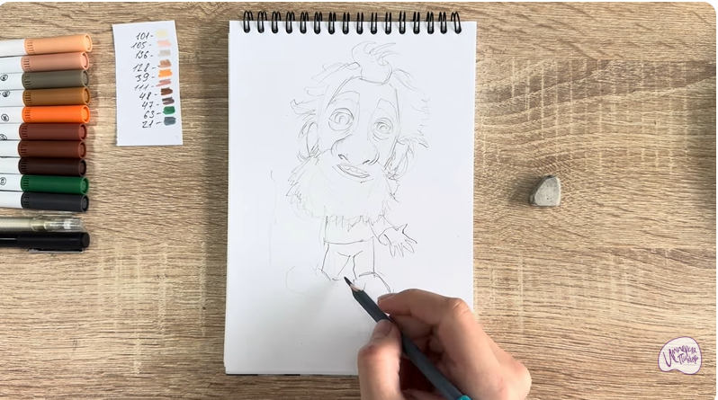 Рисуем Нафаня из фильма "Домовёнок Кузя"