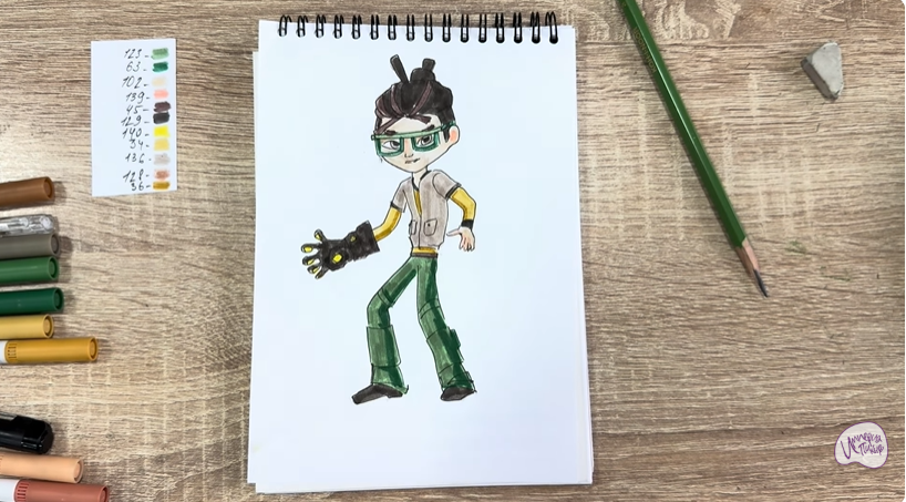 Рисуем Виктор из "герои Энвелла"