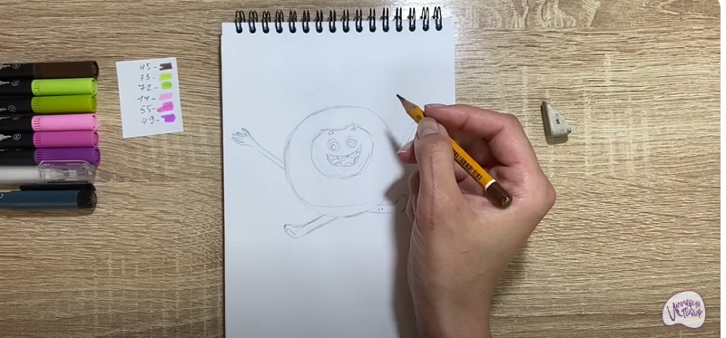Рисуем Бублик из "Геройчики"