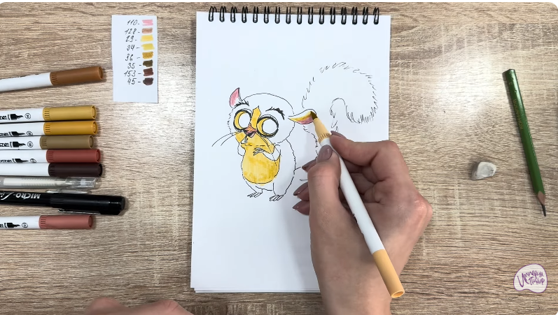 Рисуем Морт из "Мадагаскар"