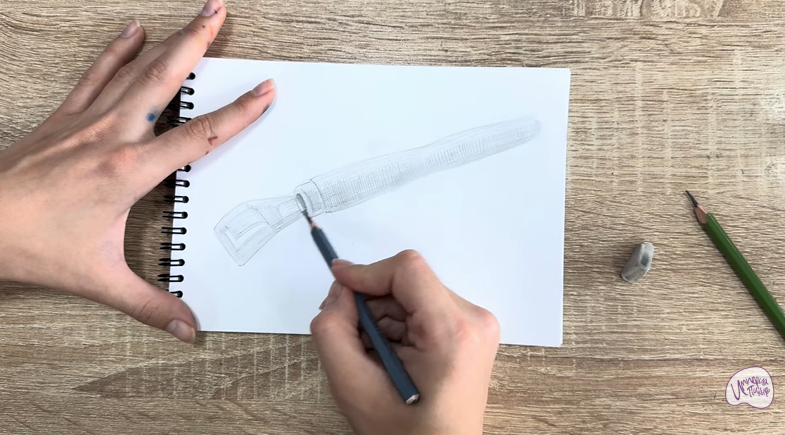 Рисуем Ручка-держатель для сковороды