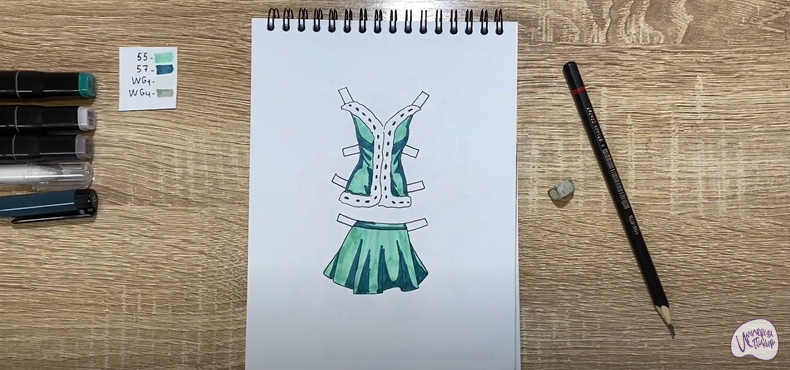 Рисуем Бумажная одежда