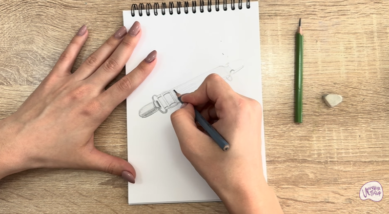 Рисуем Держатель для простыни