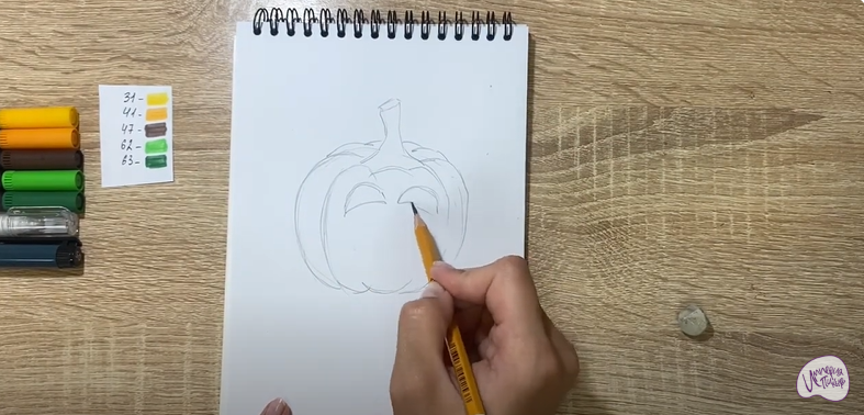 Рисуем Тыква на Хэллоуин