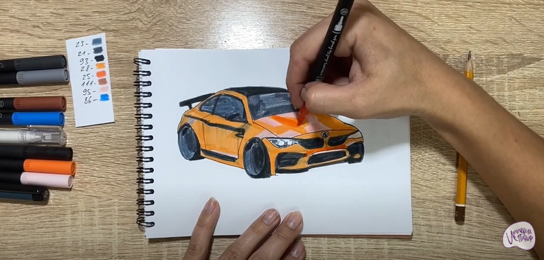 Рисуем Машина марки "БМВ"