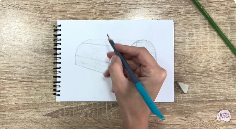 Рисуем Теплица из поликарбоната