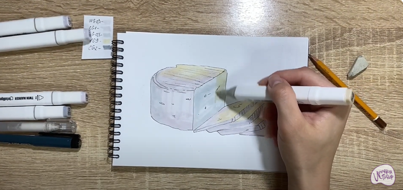 Рисуем Сыр "Фета"