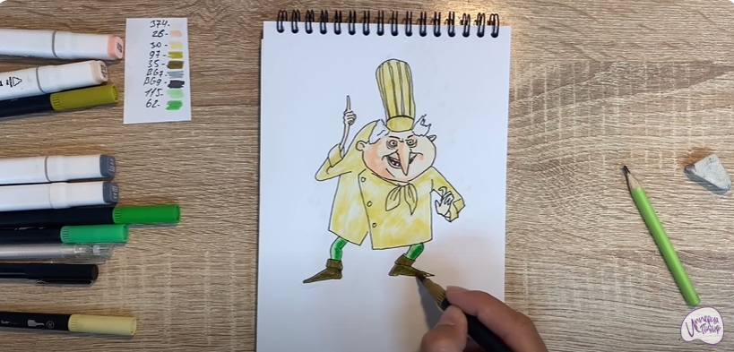 Рисуем Квазимодо из "Монстры на каникулах"