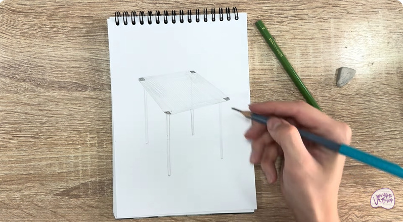 Рисуем Походный стол